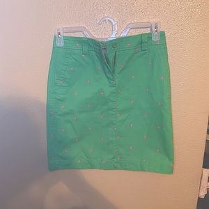 L.L. Bean Vintage Embroidered Skirt Size 4 100% Cotton Beach Coastal Grandma